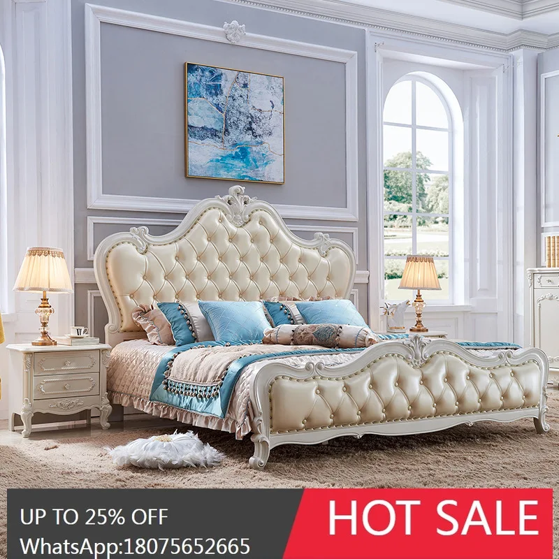 HLZ European Style Bed 1.8m Genuine Leather Double Bed Modern Simple Bedroom Carved Furniture
HLZ European Style Bed 1.8m Genuine Leather Double Bed Modern Simple Bedroom Carved Furniture