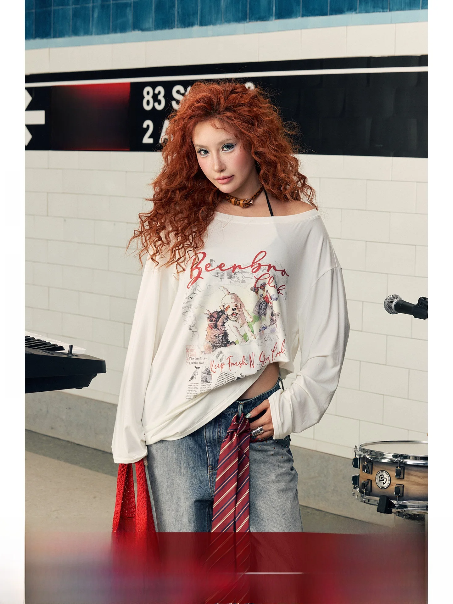 BeerBro Rock School Loose Vibe American Newspaper Dog One Shoulder Long Sleeve T-Shirt Women's Early Autumn Street Style Prin...
BeerBro Rock School Loose Vibe American Newspaper Dog One Shoulder Long Sleeve T-Shirt Women's Early Autumn Street Style Prin...