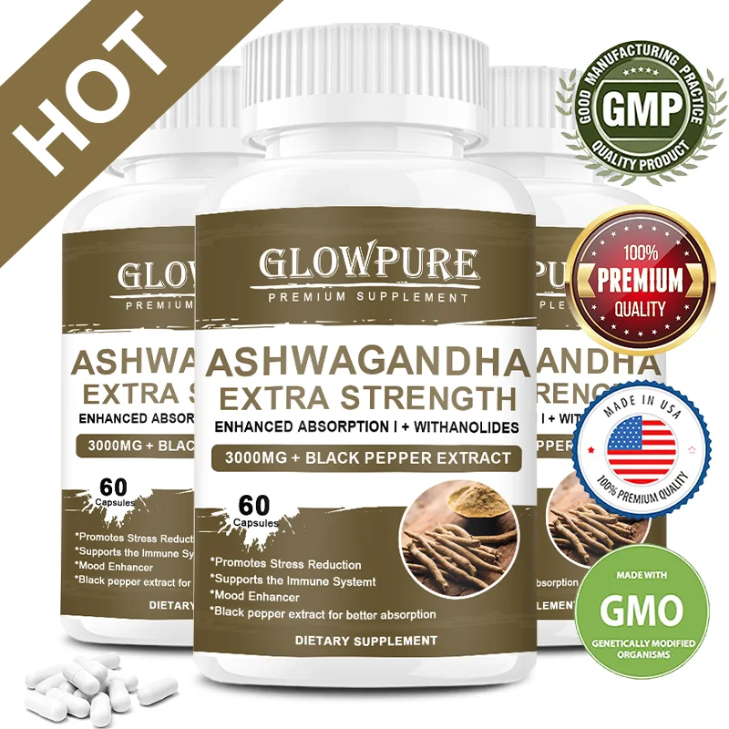 Organic Ashwagandha Root Extract Capsules for Mood, Sleep, Energy Support - Antioxidant Supplement
Organic Ashwagandha Root Extract Capsules for Mood, Sleep, Energy Support - Antioxidant Supplement