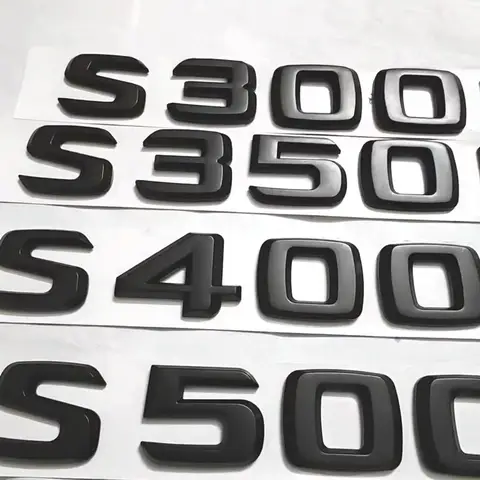 3D Letters S400 S500 S600 ABS Emblem for Mercedes Benz S W221 W222 S320 S400 S500 S600 Car Fender Trunk Rear Logo Sticker