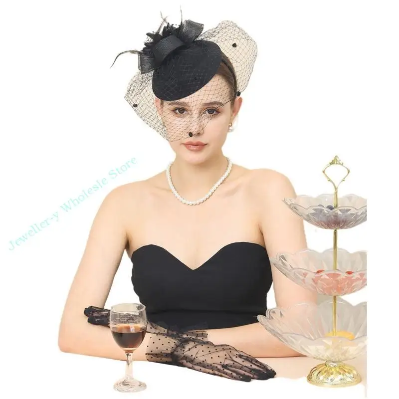 R7UF Vintage Handmade Large Veil Women Hair Fascinator Hat Wedding Mesh Short Gloves for Bridal Accessories
R7UF Vintage Handmade Large Veil Women Hair Fascinator Hat Wedding Mesh Short Gloves for Bridal Accessories