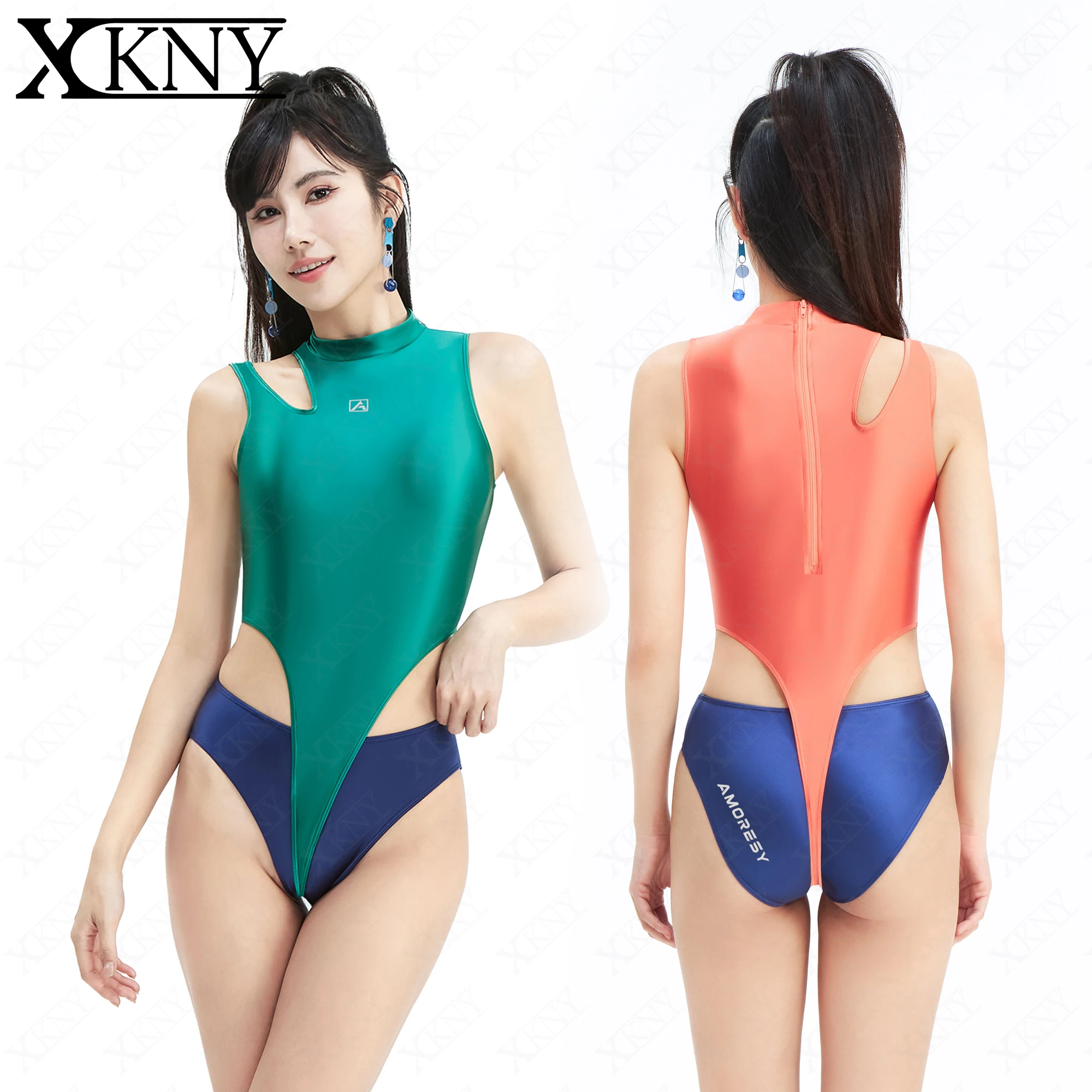 XCKNY Satin Glossy Swimsuit High Gloss High Split thongs Swimsuit Triangle Underwear Silk Smooth Two Piece Elastic Silk Swimsuit
XCKNY Satin Glossy Swimsuit High Gloss High Split thongs Swimsuit Triangle Underwear Silk Smooth Two Piece Elastic Silk Swimsuit