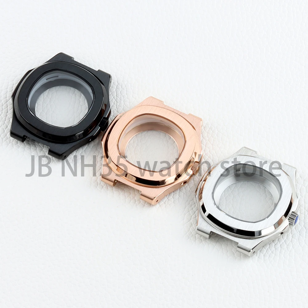 Silver/Black/Rose Gold 40mm Square Watch Case Stainless Steel Sapphire Glass for Nautilus 29.8mm Dial NH35 NH36 NH38 Movement
Silver/Black/Rose Gold 40mm Square Watch Case Stainless Steel Sapphire Glass for Nautilus 29.8mm Dial NH35 NH36 NH38 Movement