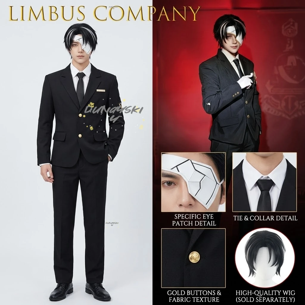Limbus Company Rien Beelzebub Index Finger Patriarch Vintage Demon Suit Cosplay Costume Mask Company Black Daily Party Carnival
Limbus Company Rien Beelzebub Index Finger Patriarch Vintage Demon Suit Cosplay Costume Mask Company Black Daily Party Carnival
