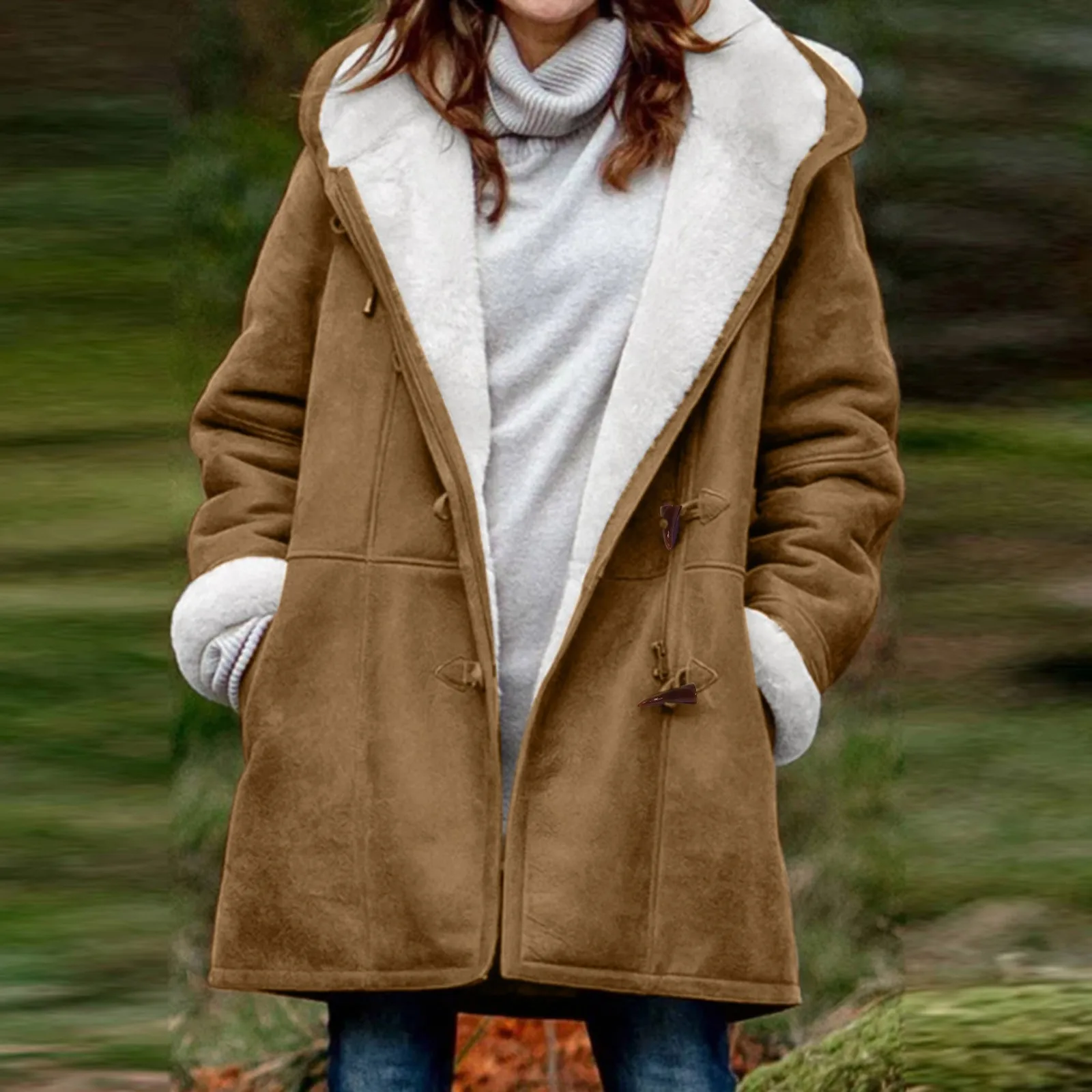 Solid Color Casual All Match Women Jacket Autumn Plus Fleece Warm Outwear Y2K New Retro Harajuku Horn Buckle Coats With Pockets
Solid Color Casual All Match Women Jacket Autumn Plus Fleece Warm Outwear Y2K New Retro Harajuku Horn Buckle Coats With Pockets