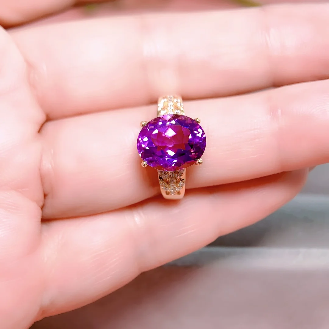 New sterling Silver 925 Natural amethyst engagement ring Color Super Good Ladies Exquisite Luxury wedding Free shipping
New sterling Silver 925 Natural amethyst engagement ring Color Super Good Ladies Exquisite Luxury wedding Free shipping