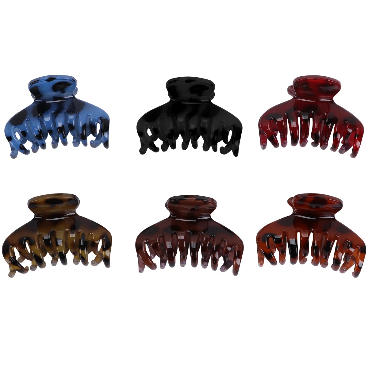 6pcs Leopard Print Hair Claw Clips Set Resin Material Durable Grip Accessories Ponytail Jaw Clamp Styling Tool 
6pcs Leopard Print Hair Claw Clips Set Resin Material Durable Grip Accessories Ponytail Jaw Clamp Styling Tool