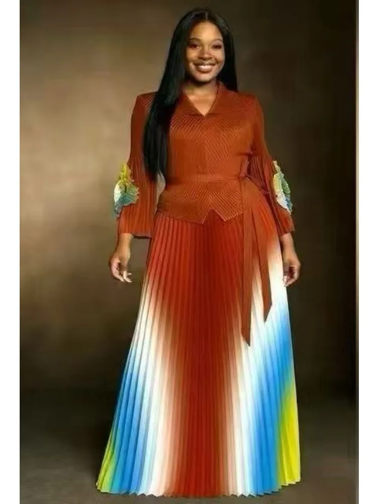 2025 Miyake Fold, новое свободное радужное постепенное изменение платья, темпераментное модное универсальное женское платье
2025 Miyake Fold, новое свободное радужное постепенное изменение платья, темпераментное модное универсальное женское платье