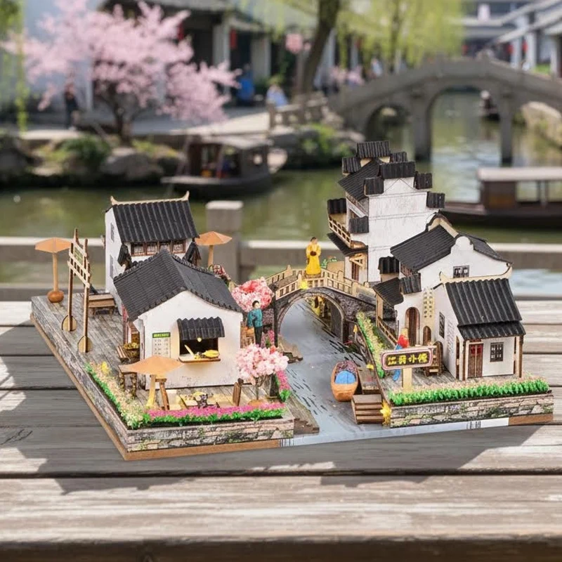 OUZEY 3D Wood Puzzle Architecture/DIY House/Mininatures Streetscape of Huizhou-style architecture with Chinese characteristics
OUZEY 3D Wood Puzzle Architecture/DIY House/Mininatures Streetscape of Huizhou-style architecture with Chinese characteristics