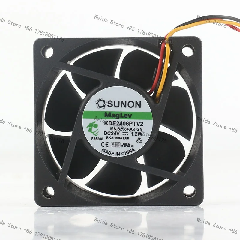 SUNON 6025 KDE2406PTV2 5V 12V 48V DC24V 1.2W 6CM 6025 60x60x25MM 3-pin cooling fan for inverter
SUNON 6025 KDE2406PTV2 5V 12V 48V DC24V 1.2W 6CM 6025 60x60x25MM 3-pin cooling fan for inverter