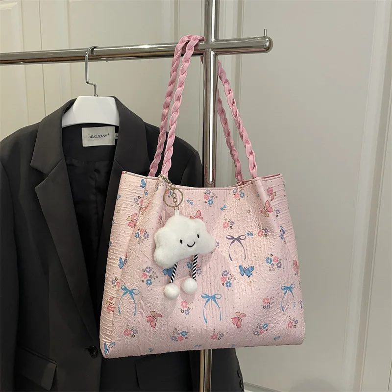 New Sweet Print Shoulder Bags Large Capacity Fashion Versatile Tote Bag for Women Casual Minimalist Commuting Underarm Bag
New Sweet Print Shoulder Bags Large Capacity Fashion Versatile Tote Bag for Women Casual Minimalist Commuting Underarm Bag
