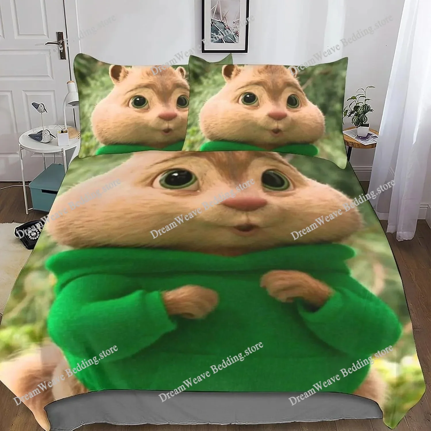 Exquisite 3D Cartoon Squeakquel Wallpaper Alvin and Chipmunks Digital Printing Bedding Set Comforter Bed Youth Girl Boys Gift741
Exquisite 3D Cartoon Squeakquel Wallpaper Alvin and Chipmunks Digital Printing Bedding Set Comforter Bed Youth Girl Boys Gift741