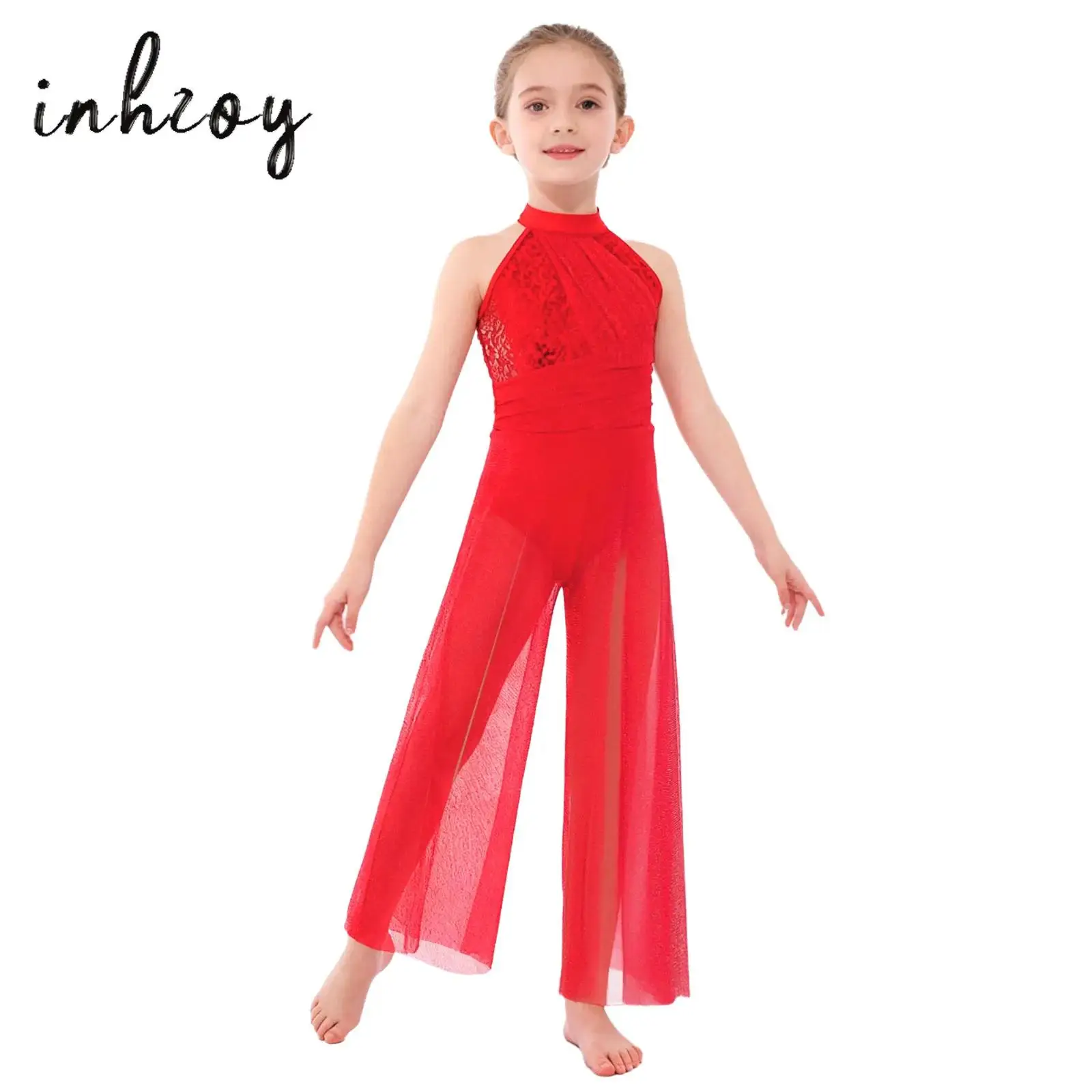 Kids Girls Ballet Lyrical Dance Jumpsuit Sleeveless Crisscross Strappy Back Bodice Shiny Sequins Mesh Split Wide-Leg Bodysuit
Kids Girls Ballet Lyrical Dance Jumpsuit Sleeveless Crisscross Strappy Back Bodice Shiny Sequins Mesh Split Wide-Leg Bodysuit