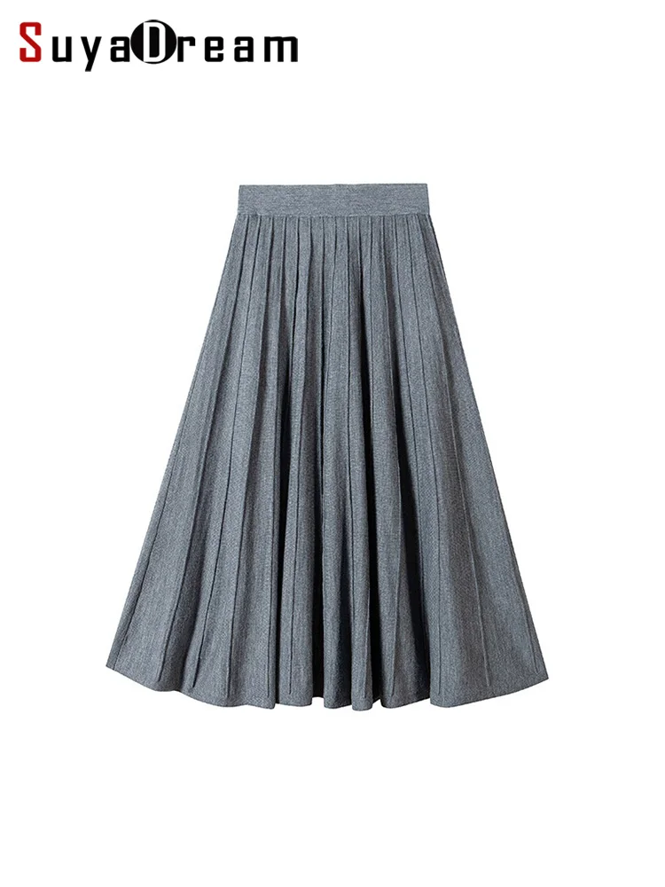 Женские зимние юбки SuyaDream, 47% овечьей шерсти, трапеция, длинные плиссированные юбки, осенне-зимний низ 2025, серый, черный, белый
Женские зимние юбки SuyaDream, 47% овечьей шерсти, трапеция, длинные плиссированные юбки, осенне-зимний низ 2025, серый, черный, белый