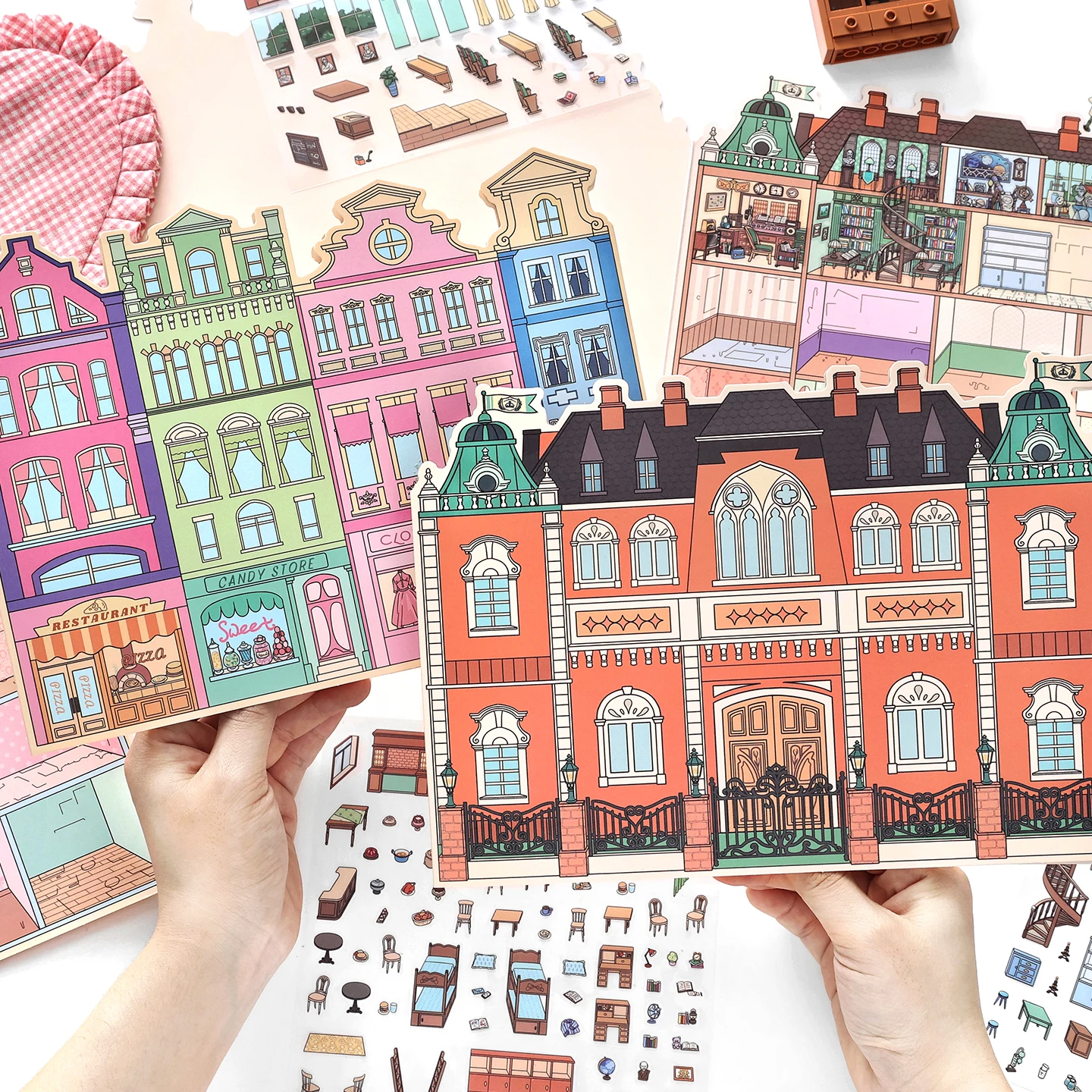 4pcs Kawaii College of Fine Arts 3D Candy Apartment Landscape Sticker DIY Pocket Cabin Scene festival gift
4pcs Kawaii College of Fine Arts 3D Candy Apartment Landscape Sticker DIY Pocket Cabin Scene festival gift