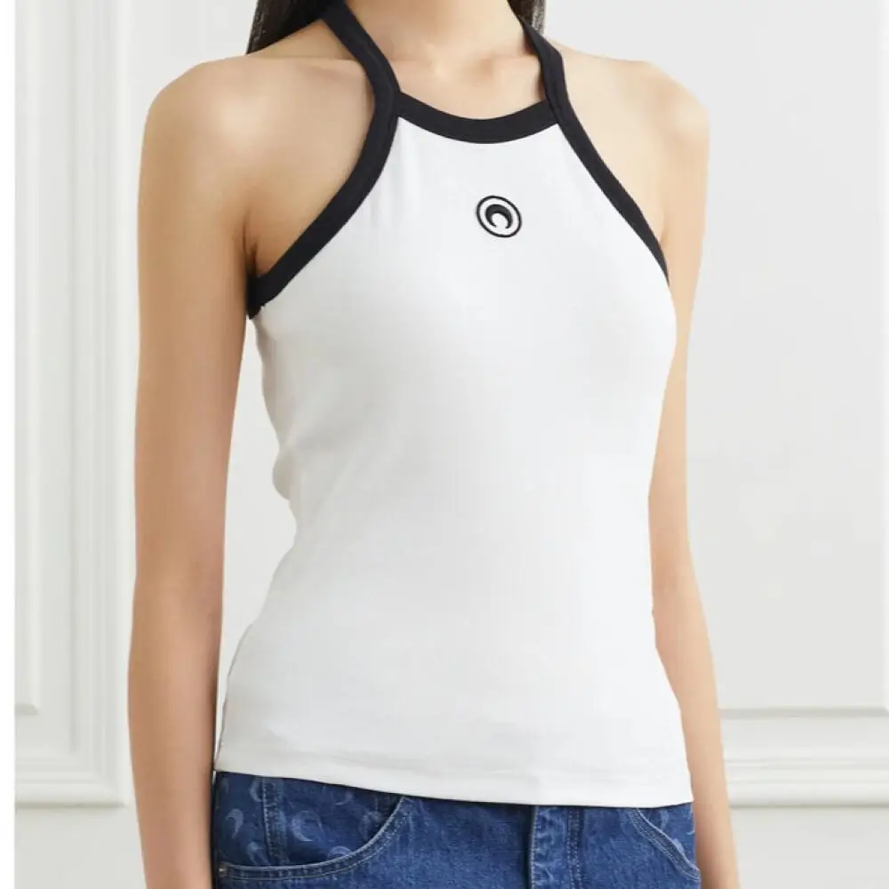 Versatile Pullover Tank Top Women Summer Moon Embroidery Elastic Slim Fitting Casual Street Solid Color Vest
Versatile Pullover Tank Top Women Summer Moon Embroidery Elastic Slim Fitting Casual Street Solid Color Vest