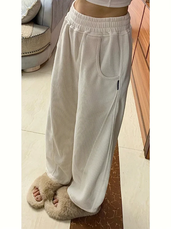 High Waist Casual for Women's Straight Leg Show Pants Korean Fashion Women Clothing Y2k Pants
High Waist Casual for Women's Straight Leg Show Pants Korean Fashion Women Clothing Y2k Pants