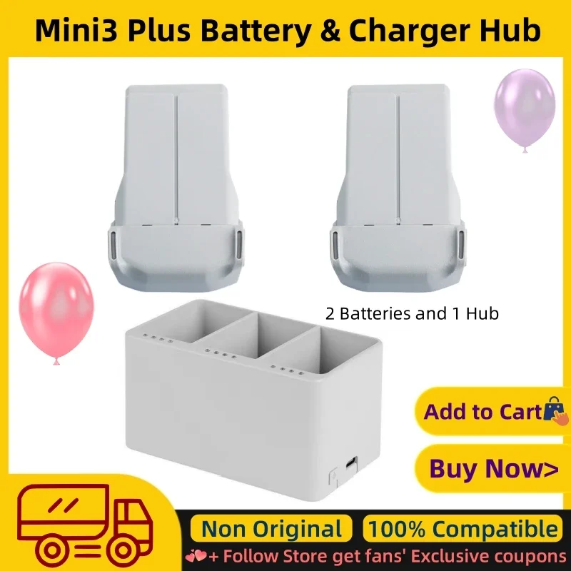 For Mini 3 Plus Battery 3850mAh And 3-Way Charging Hub Battery Charging Butler For Mini 3/Mini 4 Pro Drone Plus Accessories
For Mini 3 Plus Battery 3850mAh And 3-Way Charging Hub Battery Charging Butler For Mini 3/Mini 4 Pro Drone Plus Accessories