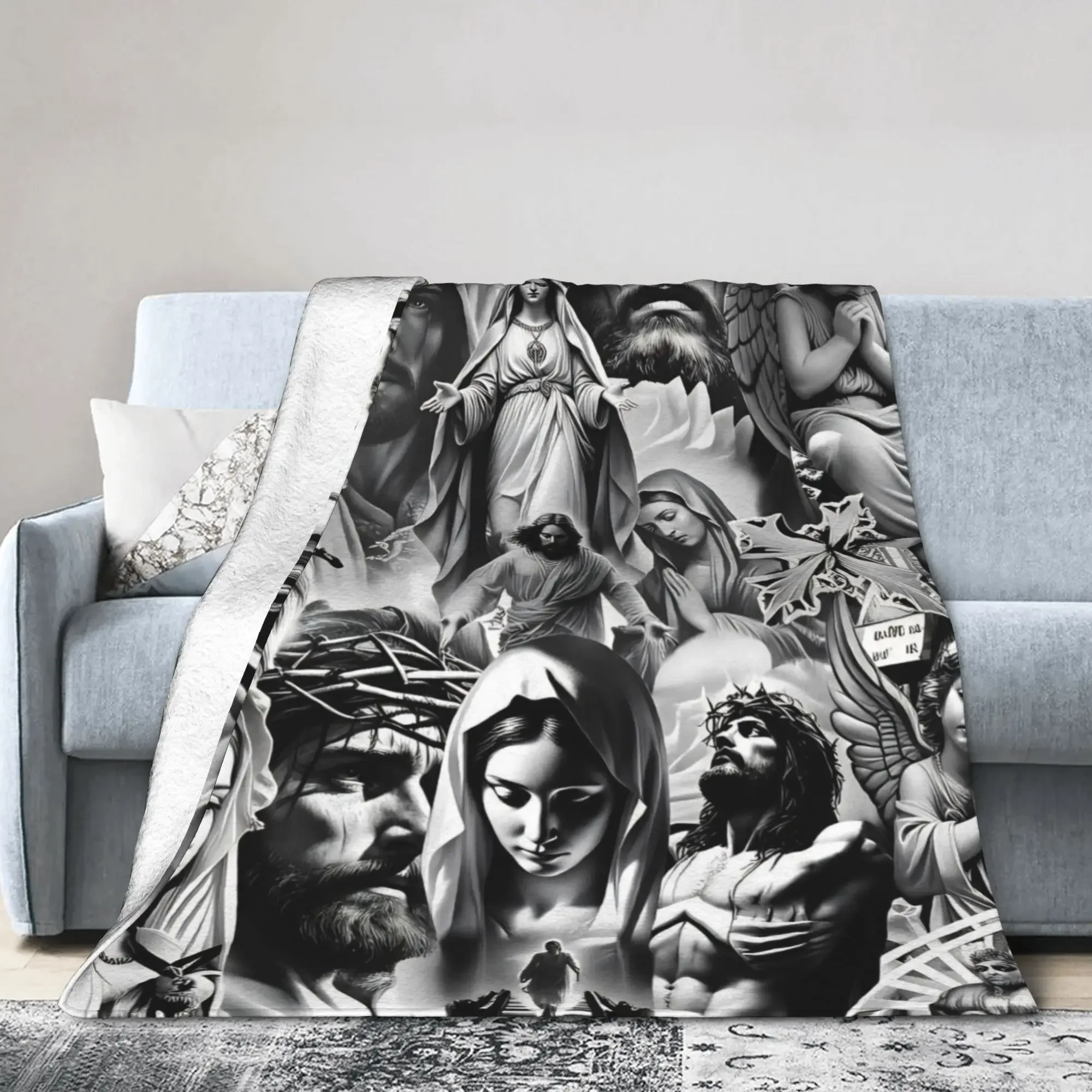 Mary and Jesus Blanket Quality Warm Soft Bedding Throw for Winter Girls Boys Couch Chair Sofa Bed Pattern Bedspread
Mary and Jesus Blanket Quality Warm Soft Bedding Throw for Winter Girls Boys Couch Chair Sofa Bed Pattern Bedspread