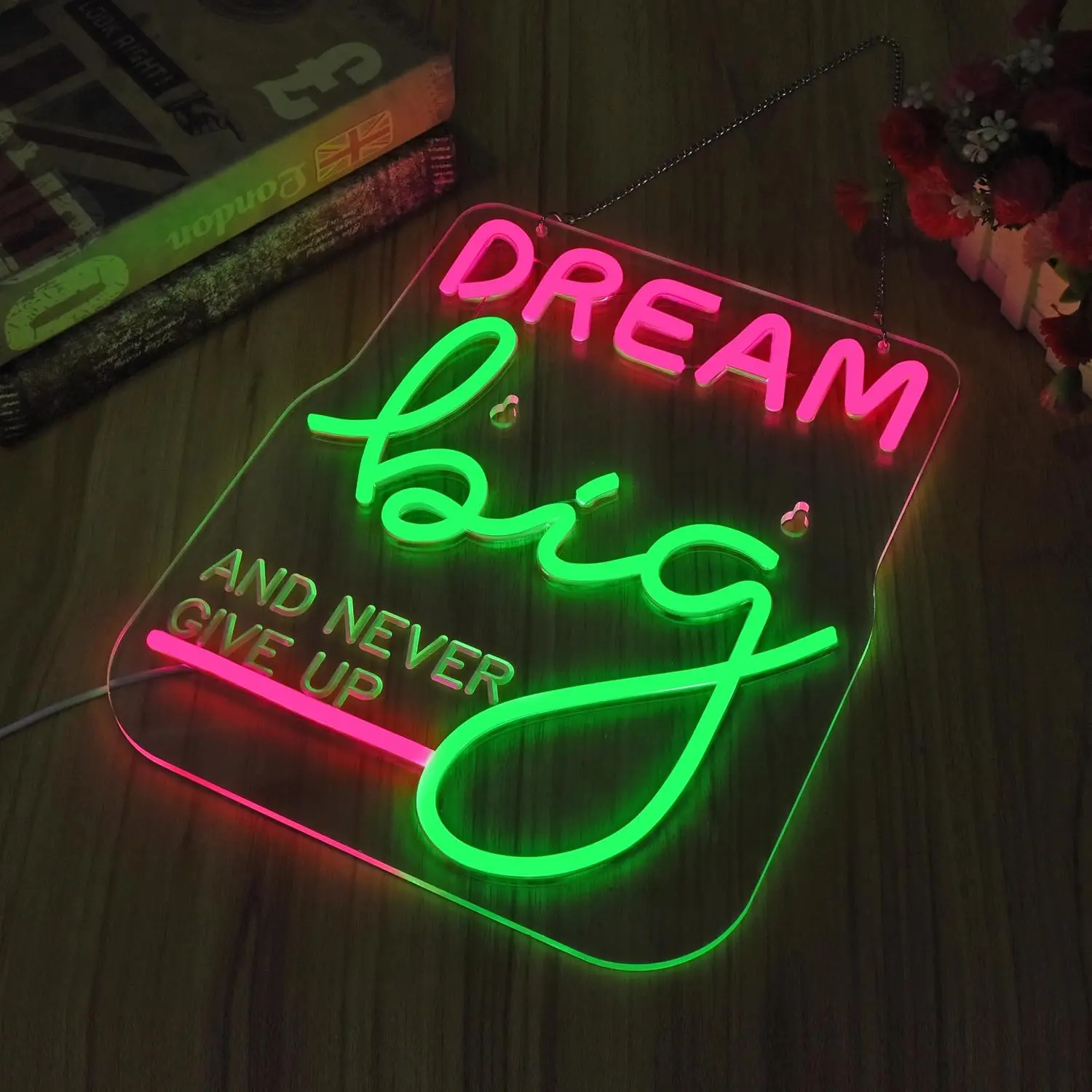 Dream Big LED Neon Sign USB Powered Wall Art for Home Office Teen Bedroom Gym Stylish Inspirational Decor Ideal Gift for Kids
Dream Big LED Neon Sign USB Powered Wall Art for Home Office Teen Bedroom Gym Stylish Inspirational Decor Ideal Gift for Kids