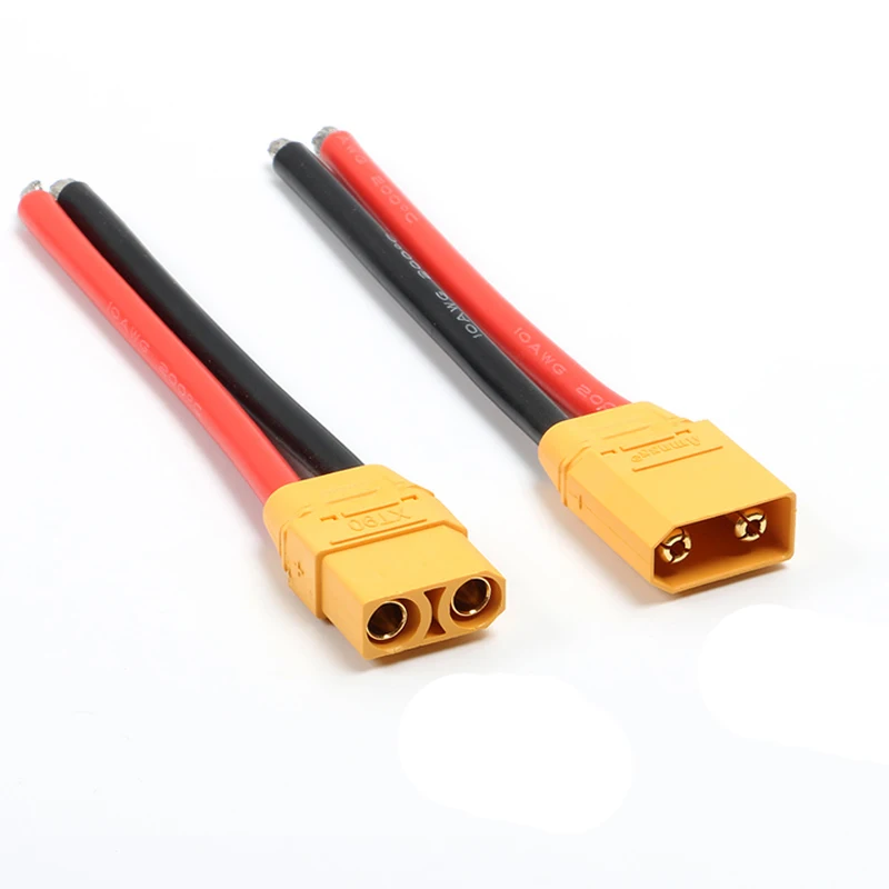 XT90 Cable Connector Male Female XT90S Plug with Sheath Cover 10AWG Silicon Wire for Battery ESC Balance Charging
XT90 Cable Connector Male Female XT90S Plug with Sheath Cover 10AWG Silicon Wire for Battery ESC Balance Charging