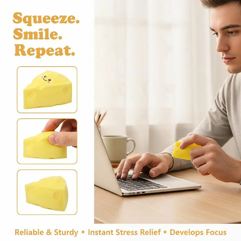 1PC Cheese Squishies Toy Slow Rising Stress Relief Fidget Toy For Adults Anti-Anxiety Gifts Funny Squeeze Slow Rebound Toy
1PC Cheese Squishies Toy Slow Rising Stress Relief Fidget Toy For Adults Anti-Anxiety Gifts Funny Squeeze Slow Rebound Toy