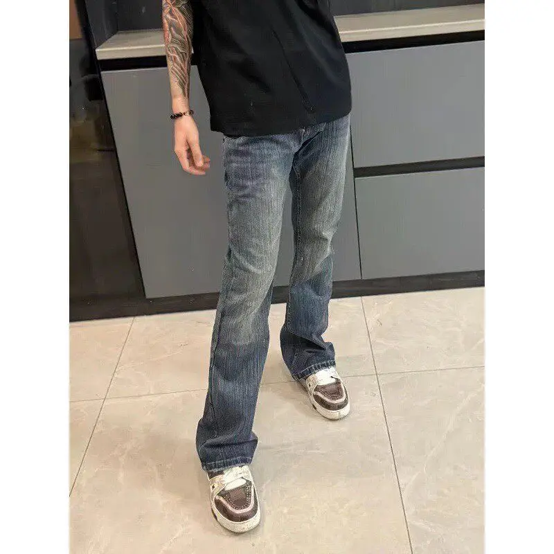 Retro Cleanfit Bamboo Texture Washed Blue Jeans Men's Straight Leg Slim Fit Long Pants Vintage Style mid Waist Drawstring Casual
Retro Cleanfit Bamboo Texture Washed Blue Jeans Men's Straight Leg Slim Fit Long Pants Vintage Style mid Waist Drawstring Casual
