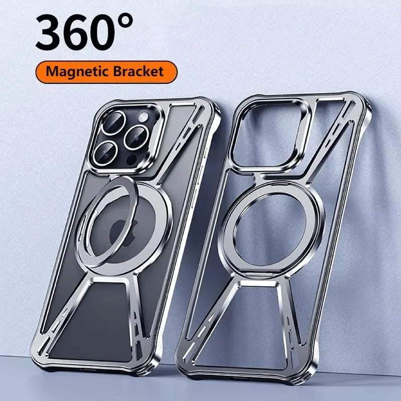 No Border Magnetic Aluminum Alloy Anti-Fall Cover For iPhone 15 16 Pro Max Metal invisible Bracket Phone Case For iPhone 14Pro
No Border Magnetic Aluminum Alloy Anti-Fall Cover For iPhone 15 16 Pro Max Metal invisible Bracket Phone Case For iPhone 14Pro