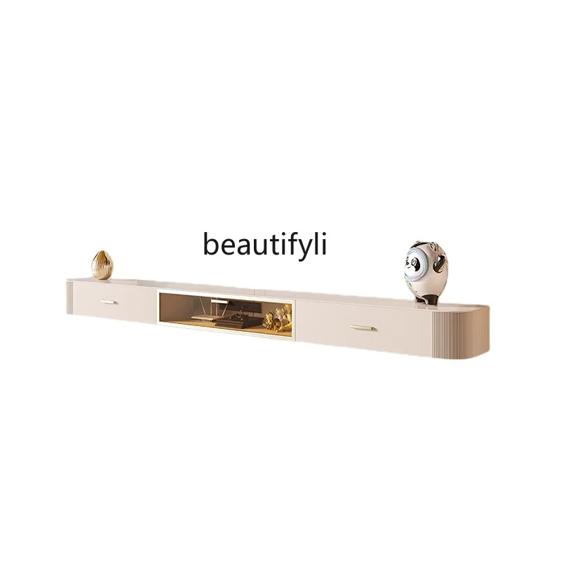 zqHanging Wall-Mounted TV Cabinet and Tea Table Combination Light Luxury Living Room Wall-Mounted Cabinet Modern Minimalist
zqHanging Wall-Mounted TV Cabinet and Tea Table Combination Light Luxury Living Room Wall-Mounted Cabinet Modern Minimalist