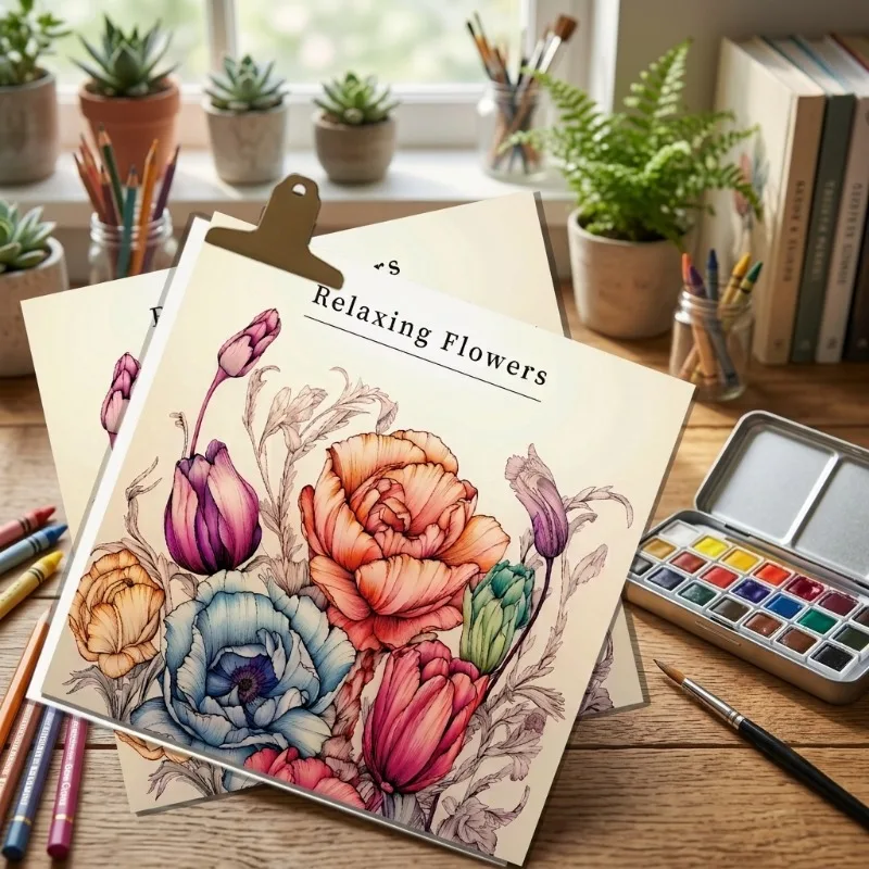 Adult Coloring Book Thick Drawing Book Coloring Sketchbook for Colored Pencils Crayons Art Painting Craft Stress Relief Activity
Adult Coloring Book Thick Drawing Book Coloring Sketchbook for Colored Pencils Crayons Art Painting Craft Stress Relief Activity