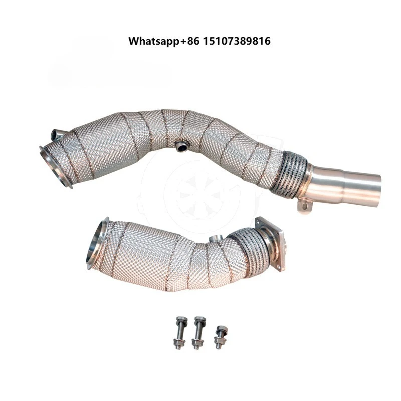 Exhaust Downpipe for S55 F80 F82 M3 M4 Catted with Heat Shield
Exhaust Downpipe for S55 F80 F82 M3 M4 Catted with Heat Shield