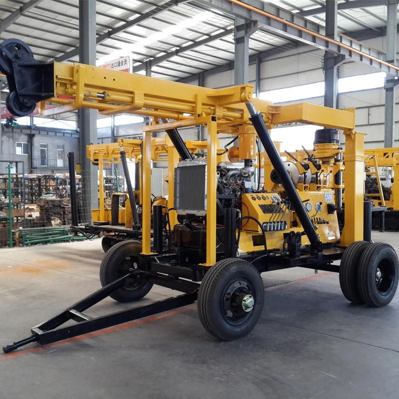 Hydraulic Rotary Soil Testing Blasting Borehole Water Well Drill Rig Core Geotechnical Diesel Engine Drilling Rig Machine
Hydraulic Rotary Soil Testing Blasting Borehole Water Well Drill Rig Core Geotechnical Diesel Engine Drilling Rig Machine