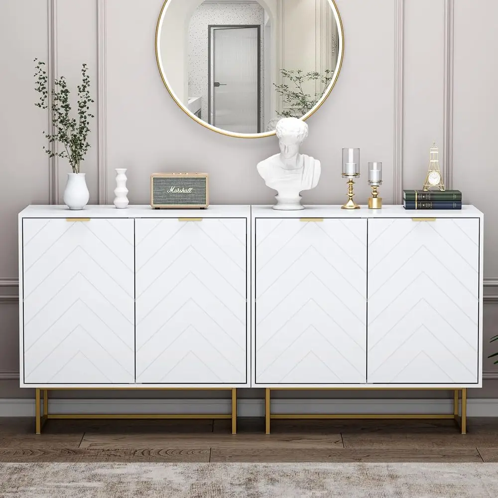 31.5 White Sideboard with Storage, Adjustable Shelves, Ideal for Living Room or Kitchen
31.5 White Sideboard with Storage, Adjustable Shelves, Ideal for Living Room or Kitchen