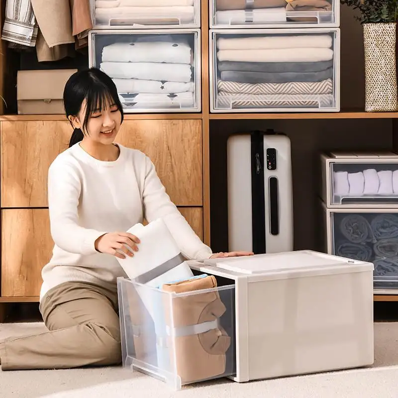 Thickened Plastic Clothes Storage Box Drawer Type Wardrobe Home Use Clothing Storage Box for Underwear Organizer Box
Thickened Plastic Clothes Storage Box Drawer Type Wardrobe Home Use Clothing Storage Box for Underwear Organizer Box