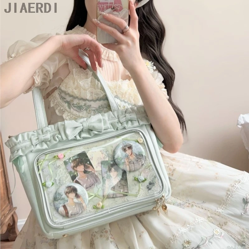 New Hurajuku Ita Bag Sweet Bow Transparent Underarm Bags For Women New Ruched Elegant Pu Totes Lolita Girls Display Shoulder Bag
New Hurajuku Ita Bag Sweet Bow Transparent Underarm Bags For Women New Ruched Elegant Pu Totes Lolita Girls Display Shoulder Bag