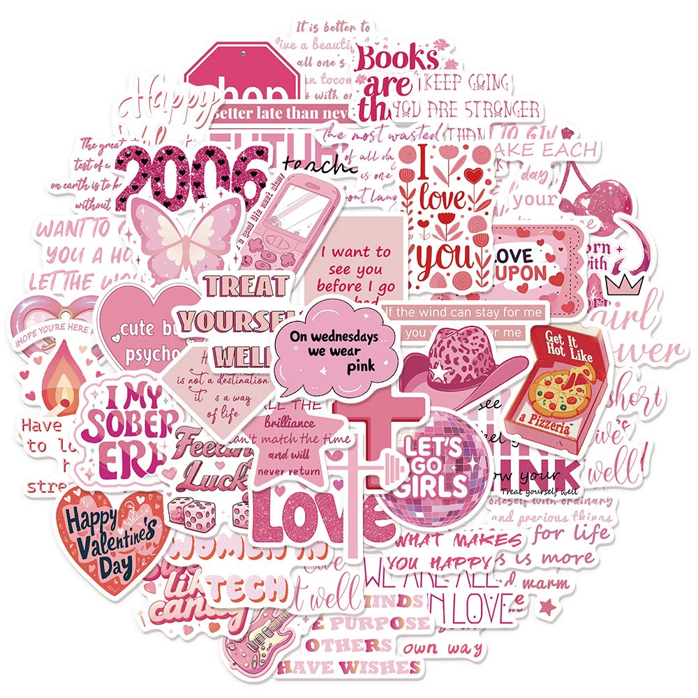 10/30/50pcs Pink Romantic Quotes Stickers Valentines Day Love Confession Decals Notebook Phone Luggage Cartoon Aesthetic Sticker
10/30/50pcs Pink Romantic Quotes Stickers Valentines Day Love Confession Decals Notebook Phone Luggage Cartoon Aesthetic Sticker