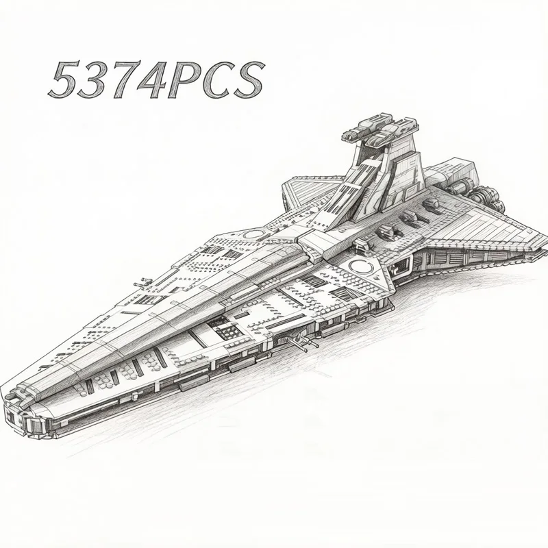 5374Pcs UCS Venator-Class Republic Attacks Cruiser Building Blocks Style Toys For Adult Boy Home Decor Birthday Gifts
5374Pcs UCS Venator-Class Republic Attacks Cruiser Building Blocks Style Toys For Adult Boy Home Decor Birthday Gifts