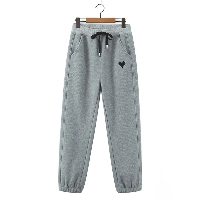 Embroidered Love Waffles Fleece-lined Ankle Banded Pants Plus Size Women's Winter Good Quality Sports Casual Sweatpants
Embroidered Love Waffles Fleece-lined Ankle Banded Pants Plus Size Women's Winter Good Quality Sports Casual Sweatpants