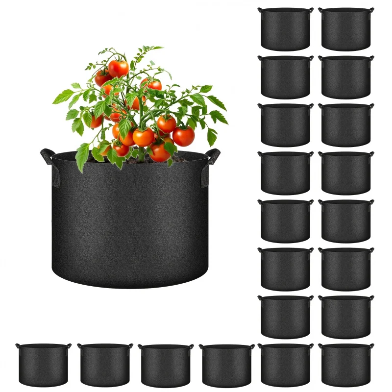 10 шт. пакеты для выращивания с ручками | Кашпо из нетканого материала для овощей, помидоров, картофеля | Внутреннее и наружное садовое использование
10 шт. пакеты для выращивания с ручками | Кашпо из нетканого материала для овощей, помидоров, картофеля | Внутреннее и наружное садовое использование