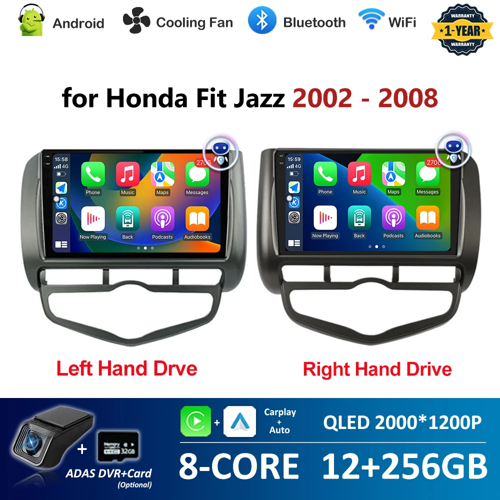 for Honda Fit Jazz 2002 2003 2004 2005 - 2008 Car Multimedia Radio Video Player Android OS Wireless Carplay Accessories WIFI 4G
for Honda Fit Jazz 2002 2003 2004 2005 - 2008 Car Multimedia Radio Video Player Android OS Wireless Carplay Accessories WIFI 4G