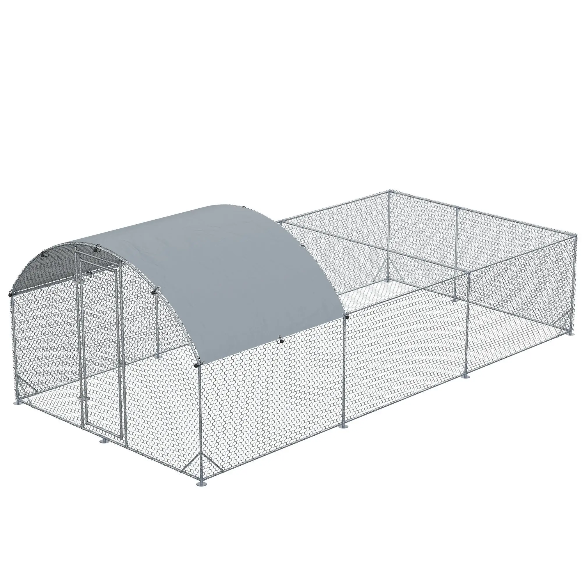 PawHut Large Chicken Coop Metal Chicken Run for Chickens with Waterproof and Anti-UV Cover, Dome Shaped Walk in Fence Cage Hen H
PawHut Large Chicken Coop Metal Chicken Run for Chickens with Waterproof and Anti-UV Cover, Dome Shaped Walk in Fence Cage Hen H