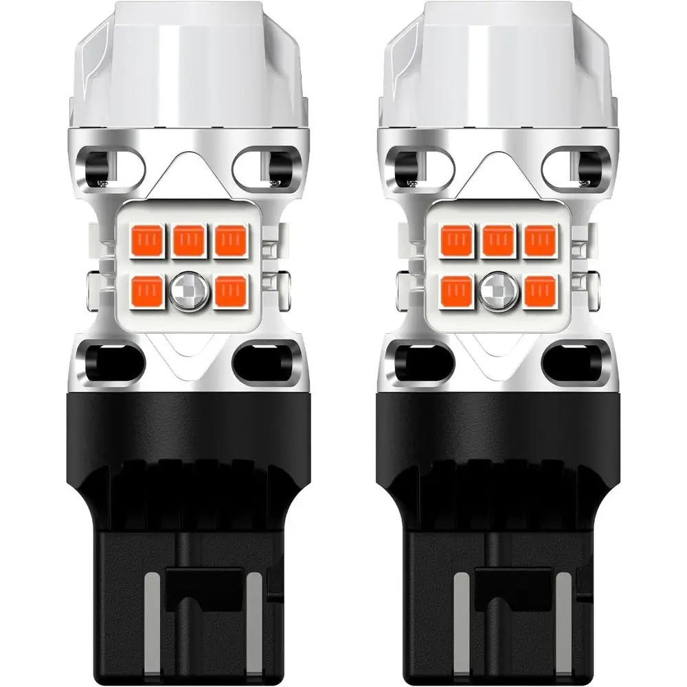 Суперяркие светодиодные лампы указателей поворота 4000 лм, янтарные, без ошибок CANBUS, улучшенная версия для 7444NA 7441 7444, W21W WY21W, со встроенным резистором
Суперяркие светодиодные лампы указателей поворота 4000 лм, янтарные, без ошибок CANBUS, улучшенная версия для 7444NA 7441 7444, W21W WY21W, со встроенным резистором