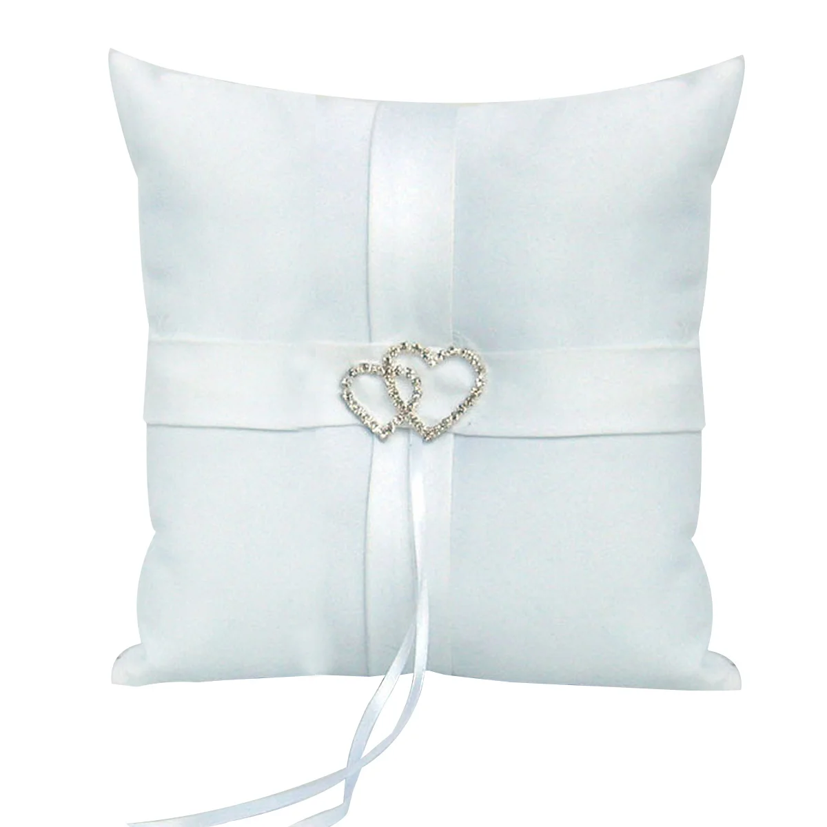 10x10cm Pillow White Satin Rhinestone Double Heart Buckle Wedding Bridal Ceremony Bearer Decorations Party
10x10cm Pillow White Satin Rhinestone Double Heart Buckle Wedding Bridal Ceremony Bearer Decorations Party