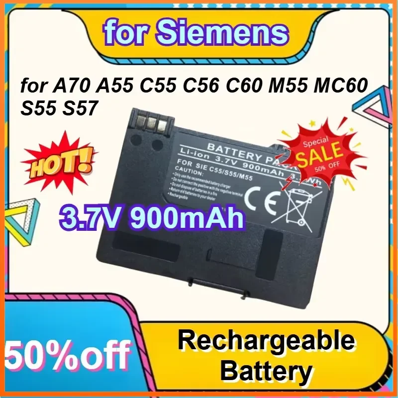 New for Siemens 2128 for A70 A55 C55 C56 C60 M55 MC60 S55 S57 3.7V 900mAh Replacement Battery
New for Siemens 2128 for A70 A55 C55 C56 C60 M55 MC60 S55 S57 3.7V 900mAh Replacement Battery