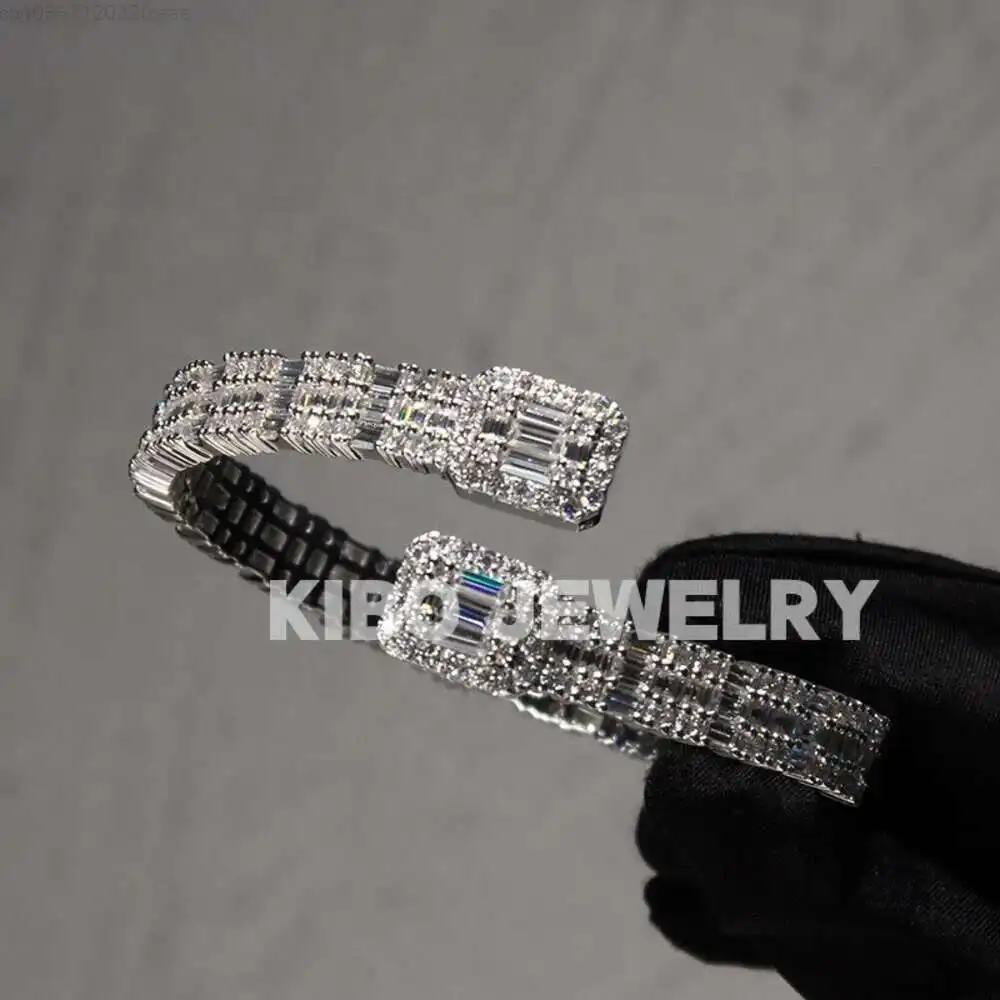Fine Hip Hop Jewelry Sterling Silver Vvs Baguette Moissanite Diamond Bracelet Bangles
Fine Hip Hop Jewelry Sterling Silver Vvs Baguette Moissanite Diamond Bracelet Bangles