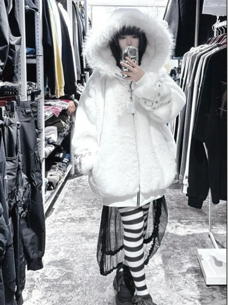 Vintage Solid Winter Y2k Aesthetic Jackets Grunge Pocket Fur Patchwork Loose Casual Hooded Coats Streetwear Women Harajuku Tops
Vintage Solid Winter Y2k Aesthetic Jackets Grunge Pocket Fur Patchwork Loose Casual Hooded Coats Streetwear Women Harajuku Tops