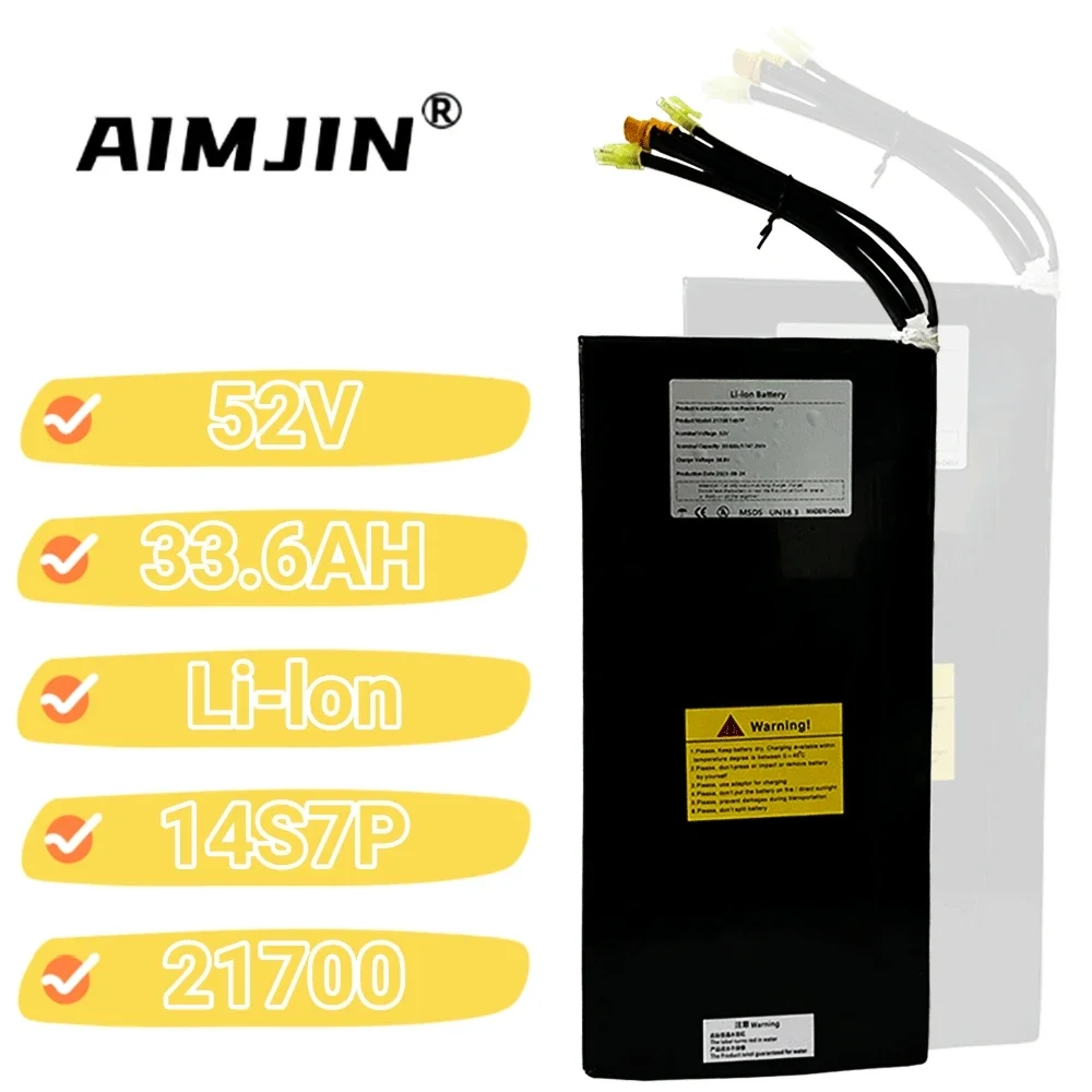 14S7P 21700 52V /33600mAh Rechargeable Lithium Battery Pack Suitable For Dual Drive Scooter 33.6Ah high-quality Battery
14S7P 21700 52V /33600mAh Rechargeable Lithium Battery Pack Suitable For Dual Drive Scooter 33.6Ah high-quality Battery