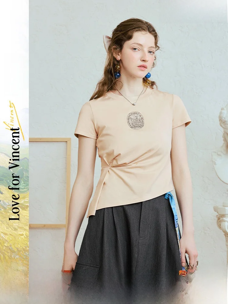 Asymmetric Hem Embroidered T-irt Women's Casual Sle Cotton Blend ort Sve round Ne Printed Artistic Faion Summer ...
Asymmetric Hem Embroidered T-irt Women's Casual Sle Cotton Blend ort Sve round Ne Printed Artistic Faion Summer ...