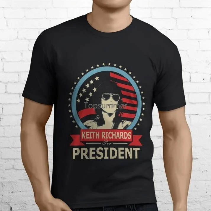 Новая популярная мужская черная футболка Keith Richards For President Music, размер S 3XL, летняя футболка с короткими рукавами, модная
Новая популярная мужская черная футболка Keith Richards For President Music, размер S 3XL, летняя футболка с короткими рукавами, модная