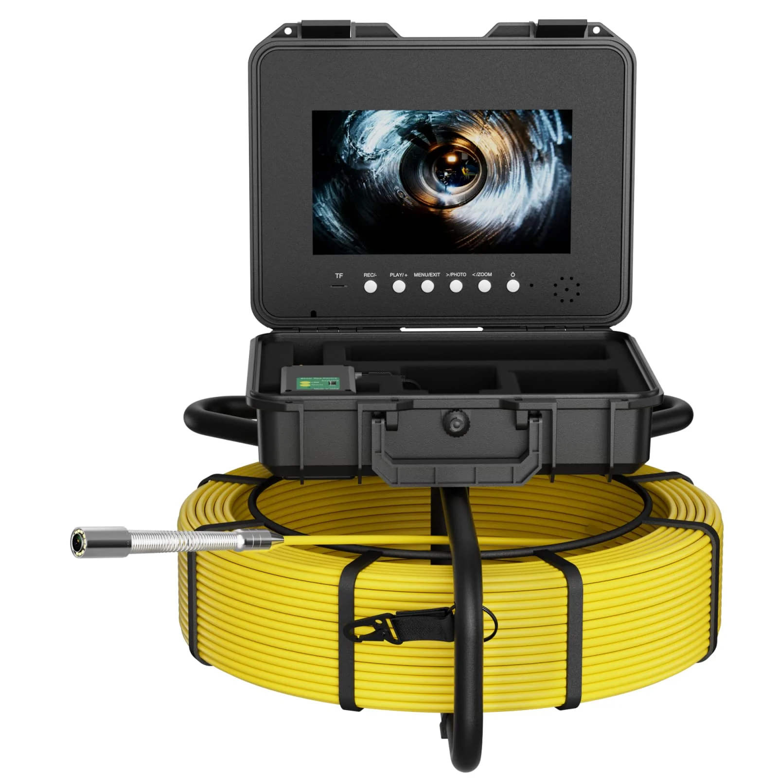 100M Sewer 10.1" IPS AHD 1080P DVR Meter Counter Waterproof Industrial Pipe Endoscope
100M Sewer 10.1" IPS AHD 1080P DVR Meter Counter Waterproof Industrial Pipe Endoscope